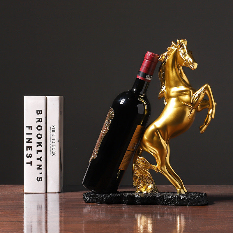 Golden Horse Wine Holder