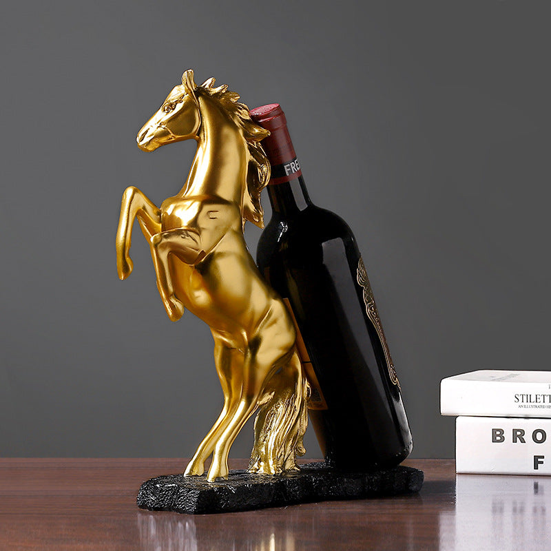 Golden Horse Wine Holder