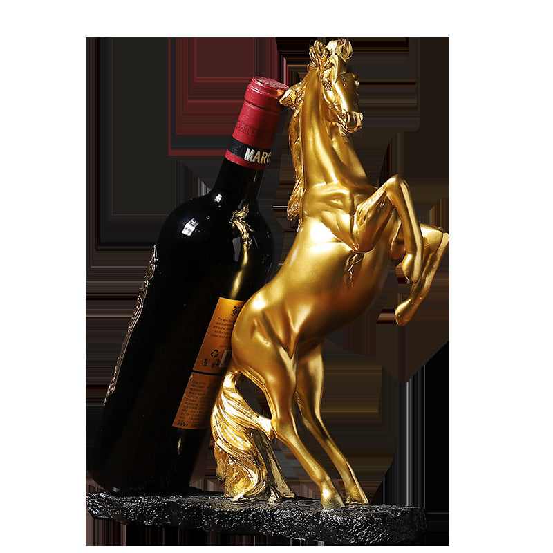 Golden Horse Wine Holder