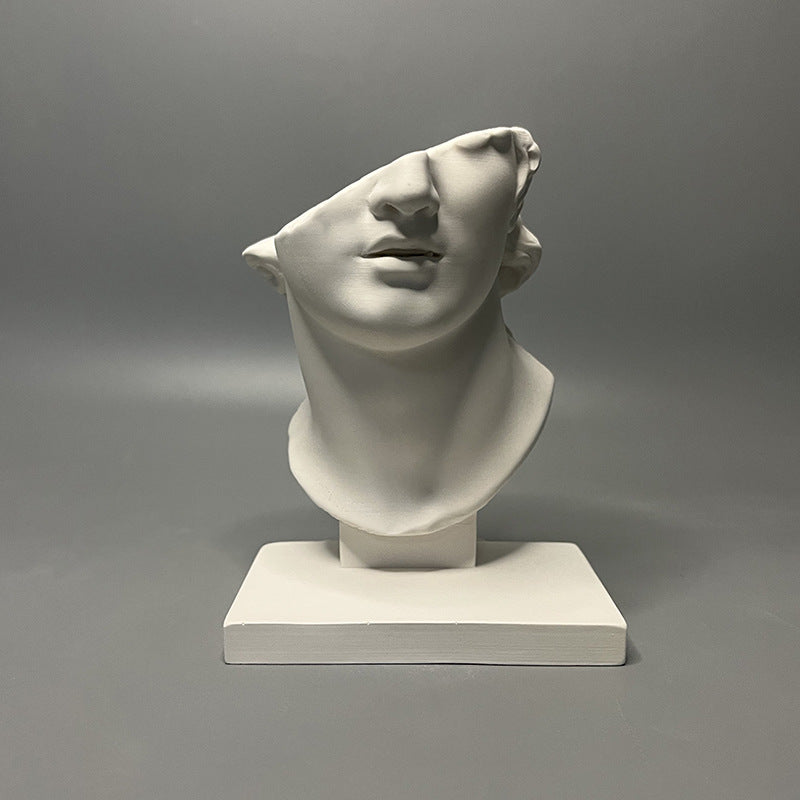 Abstract Fragment Face Sculpture